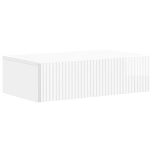 vidaXL Mesa Lateral Montada en la Pared Brillante 59 x 34,5 x 17 cm