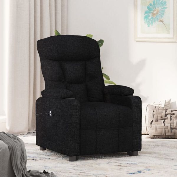 vidaXL Sill&oacute;n elevable tela negro