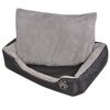 vidaXL Cama para perro con coj&iacute;n acolchado talla S negra