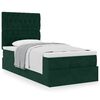 vidaXL Estructura de cama otomana colchones terciopelo verde oscuro