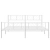 vidaXL Estructura cama sin colch&oacute;n con estribo metal blanco 183x213 cm
