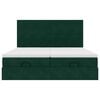 vidaXL Estructura de cama otomana colchones terciopelo verde oscuro