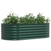 vidaXL Arriate elevado Verde 160 x 80 x 44 cm Acero