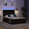 vidaXL Cama con almacenamiento y LED Negro 140 x 190 cm Terciopelo