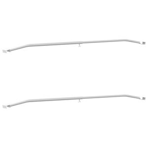 vidaXL Soporte para lona para remolques 2 Plateado 102-155 cm Aluminio