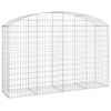 vidaXL Cesta gaviones forma arco hierro galvanizado 200x50x120/140 cm