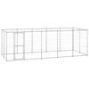 vidaXL Perrera de exterior de acero galvanizado 12,1 m&sup2;