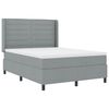 vidaXL Cama tipo Box Spring con colch&oacute;n Gris claro 140 x 200 cm tela