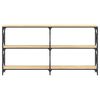 vidaXL Mesa consola madera de ingenier&iacute;a roble Sonoma 156x28x80,5 cm