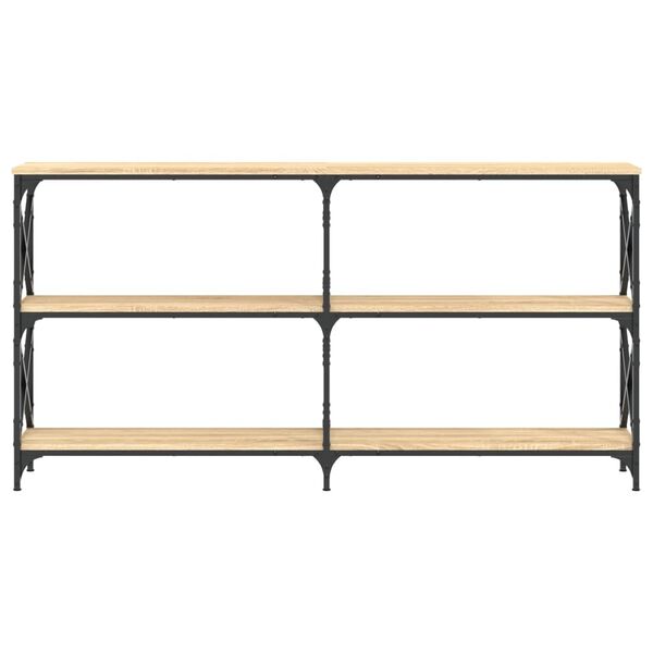 vidaXL Mesa consola madera de ingenier&iacute;a roble Sonoma 156x28x80,5 cm