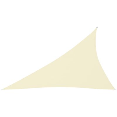 vidaXL Toldo de vela triangular tela Oxford color crema 4x5x6,4 m