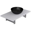 vidaXL Conjunto de muebles de ba&ntilde;o 2 piezas cer&aacute;mica blanco