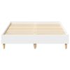 vidaXL Estructura de cama sin colch&oacute;n blanca 135x190 cm madera