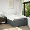 vidaXL Cama box spring con colch&oacute;n tela gris oscuro 120x200 cm