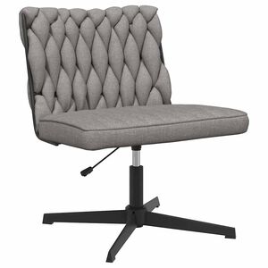 vidaXL Silla de oficina giratoria de tela gris claro