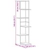 vidaXL Estantería pared esquina madera roble artisan 36,5x36,5x140 cm