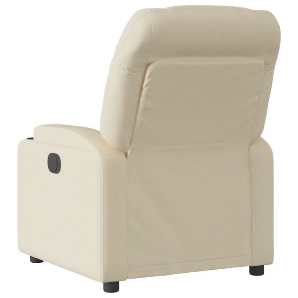 vidaXL Sill&oacute;n reclinable de tela color crema