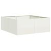 vidaXL Jardinera acero blanco 80x80x30 cm