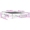 vidaXL Estructura de cama sin colch&oacute;n madera marr&oacute;n roble 140x200 cm