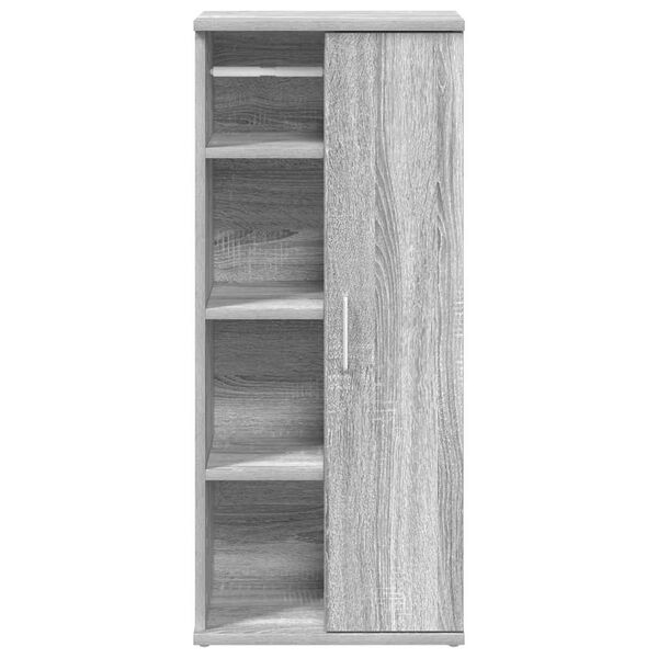 vidaXL Mueble de ba&ntilde;o con portarrollos gris Sonoma 39x22x90 cm