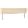 vidaXL Cabecero de tela color crema 163x23x78/88 cm