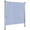 vidaXL Persiana enrollable exterior tela acero azul blanco 200x270 cm