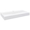 vidaXL Lavabo 100x46x11 cm resina mineral/m&aacute;rmol blanco