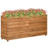 vidaXL Arriate elevado madera de teca reciclada y acero 150x40x72 cm