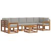 vidaXL Conjunto de sof&aacute;s de exterior 8 pcs Gris Natural y Claro
