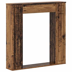 vidaXL Marco de chimenea Madera envejecida 100 x 20 x 100 cm