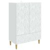 vidaXL Aparador Blanco 66 x 34,5 x 95 cm Madera de ingenier&iacute;a