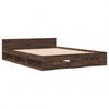 vidaXL Cama con cajones madera de ingeniería marrón roble 150x200 cm