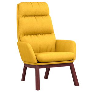 vidaXL Sill&oacute;n de relax de tela amarillo mostaza