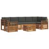 vidaXL Conjunto de sof&aacute;s de exterior 8 pcs Natural y Antracita