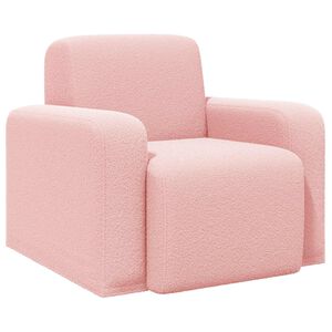 vidaXL Sill&oacute;n Rosa Boucl&eacute;