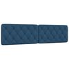vidaXL Cabecero de cama acolchado tela azul 200 cm