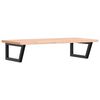 vidaXL Estante de lavabo de pared de acero y madera maciza de haya