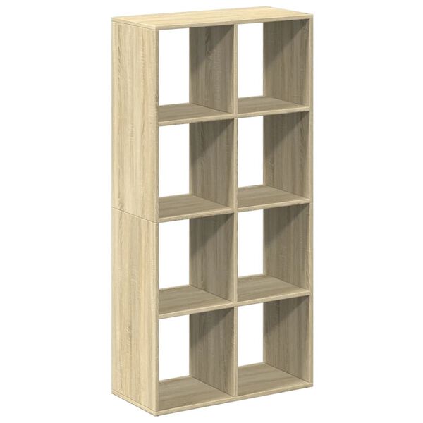 vidaXL Librería divisor madera ingeniería roble Sonoma 69,5x29x137,5cm