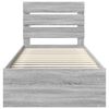 vidaXL Estructura de cama con cabecera Gris Sonoma 75 x 190 cm