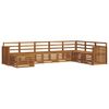vidaXL Conjunto de sof&aacute;s de exterior 8 uds. Natural
