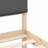 vidaXL Estructura de Cama con Cabecera Tapizada Gris oscuro