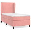 vidaXL Cama box spring con colch&oacute;n terciopelo rosa 90x190 cm