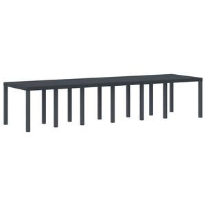 vidaXL Mesa de Jard&iacute;n Antracita 350 x 100 x 74 cm rat&aacute;n sint&eacute;tico