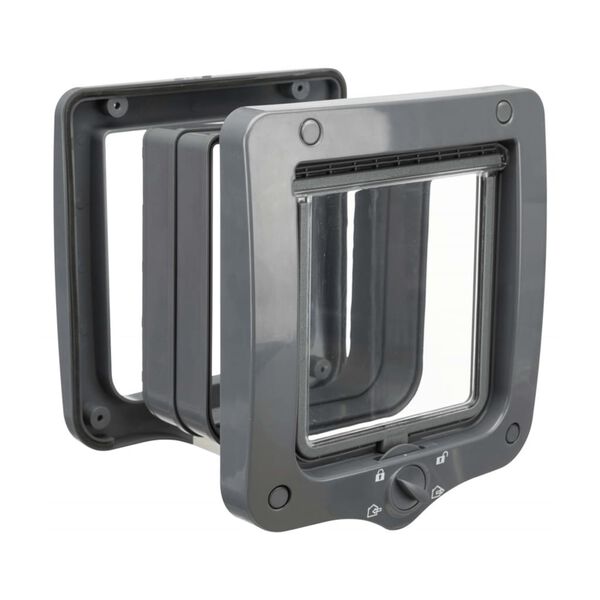 TRIXIE Gatera de 4 posiciones con 2 t&uacute;neles gris