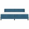 vidaXL Cama tipo Box Spring Azul oscuro 200 x 200 cm Terciopelo