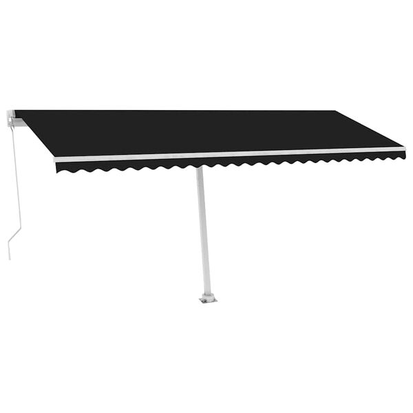 vidaXL Toldo retr&aacute;ctil manual con luz LED gris antracita 500x300 cm