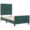 vidaXL Cama tipo Box Spring Verde oscuro 100 x 200 cm Terciopelo
