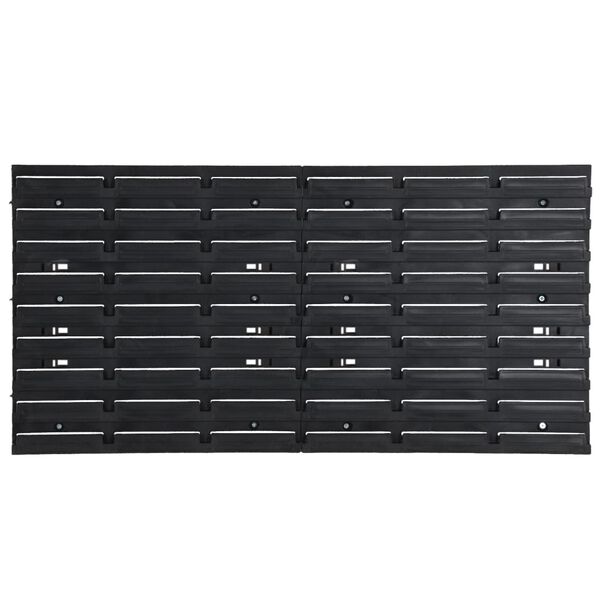 vidaXL Set estantes taller 26 pzas polipropileno rojo y negro 77x39 cm