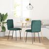 vidaXL Sillas de comedor 2 unidades terciopelo verde oscuro