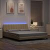 vidaXL Estructura de cama sin colch&oacute;n Hanko tela color crema 180x200 cm